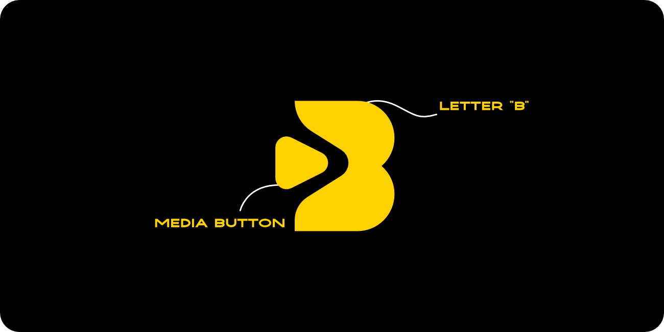 letter logo play button